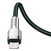 USB-C kábel a Lightning Baseus Cafule-hez, PD, 20 W, 1 m, zöld (CATLJK-A06)