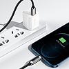 USB-C-Lightning Baseus kijelzőkábel, PD, 20 W, 1 m, fekete (CATLSK-01)