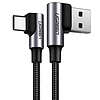 USB-C - USB-A 2.0 szögletes kábel UGREEN US176, 3A, 3m, fekete (70875)