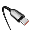 USB-C - USB-C Baseus kijelzőkábel, tápellátás, 100 W, 1 m, fekete (CATSK-B01)