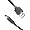 USB-DC 5,5 mm-es tápkábel 1 méteres Vention CEYBF fekete