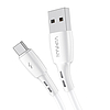 USB és USB-C kábel Vipfan Racing X05, 3A, 1m, fehér (X05TC-1m-white)