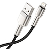 USB-kábel a Lightning Baseus Cafule-hez, 2,4A, 1 m, fekete (CALJK-A01)