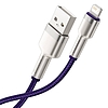 USB-kábel a Lightning Baseus Cafule-hez, 2,4A, 1 m, ibolya (CALJK-A05)