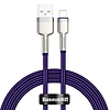 USB-kábel a Lightning Baseus Cafule-hez, 2,4A, 1 m, ibolya (CALJK-A05)