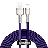 USB-kábel a Lightning Baseus Cafule-hez, 2,4A, 2m, ibolya (CALJK-B05)