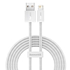 USB-kábel a Lightning Baseus Dynamic, 2,4A, 2m, fehér (CALD000502)