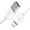 USB kábel a Lightning Baseus Superior sorozathoz, 2,4 A, 1 m, fehér (CALYS-A02)