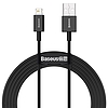 USB-kábel a Lightning Baseus Superior sorozathoz, 2,4A, 1 m, fekete (CALYS-A01)