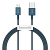 USB-kábel a Lightning Baseus Superior sorozathoz, 2,4A, 1 m, kék (CALYS-A03)