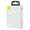 USB-kábel a Lightning Baseus Superior sorozathoz, 2,4A, 2m, fehér (CALYS-C02)