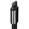 USB-kábel a Lightning Baseus Tungsten Gold-hoz, 2,4A, 1 m, fekete (CALWJ-01)