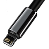 USB-kábel a Lightning Baseus Tungsten Gold-hoz, 2,4A, 1 m, fekete (CALWJ-01)