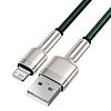 USB-kábel Lightning Baseus Cafule-hez, 2,4A, 1m, zöld (CALJK-A06)