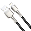 USB-kábel Lightning Baseus Cafule-hez, 2,4A, 2m, fekete (CALJK-B01)