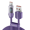 USB-kábel USB-C-hez Toocki TXCTYX05-P, 1m, FC 66W lila