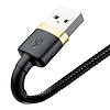 USB Lightning Baseus Cafule 1,5A 2 m-es kábel, arany-fekete (CALKLF-CV1)