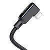 USB-Lightning kábel, Mcdodo CA-7300, ferde, 1,8 m, fekete