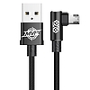 USB-Micro USB kábel, ferde Baseus MVP könyök 1,5A 2m fekete (CAMMVP-B01)