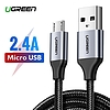 USB-Mikro USB kábel UGREEN QC 3.0 2.4A 1.5m, fekete (60147)