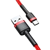 USB-USB-C kábel Baseus Cafule 2A 3m, piros (CATKLF-U09)