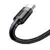 USB-USB-C kábel Baseus Cafule 2A 3m, szürke-fekete (CATKLF-UG1)