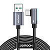 USB-USB-C kábel, ferde Joyroom S-AC027A17 3A, 1,2 m fekete (S-AC027A17 1.2m-Bla)