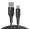 USB-USB-C kábel Joyroom S-1030M12 1m, fekete (S-1030M12 Black)