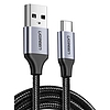 USB-USB-C QC3.0 UGREEN 1,5 m-es kábel alumínium csatlakozóval, fekete (60127)