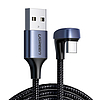 USB2.0 szögkábel USB-C UGREEN 3A dugóhoz, 2 m, fekete (70315)