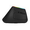 Vezeték nélküli függőleges egér Delux M618C 2.4G 1600DPI RGB, fekete (M618C Black)