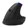 Vezeték nélküli függőleges egér Delux M618C 2.4G 1600DPI RGB, fekete (M618C Black)