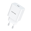 Vipfan E04 fali töltő, USB-C, 20W, QC 3.0 + Lightning kábel, fehér (E04 CL)