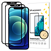 Wozinsky 2x Tempered Glass Full Glue Super Tough képernyővédő fólia, teljesen fedett keret tokkal, iPhone 12 Pro / iPhone 12 fekete