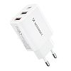 Wozinsky CWCUCW 30W USB-C / 2 x USB-A fali töltő - fehér