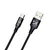 Wozinsky kábel USB - microUSB 2,4A 1m fekete (WUC-M1B)