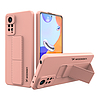 Wozinsky Kickstand Case szilikon állvány burkolat Xiaomi Redmi Note 11 Pro pinkhez