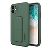 Wozinsky Kickstand Case szilikon tok állvánnyal iPhone 12 készülékhez sötétzöld