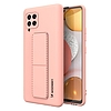 Wozinsky Kickstand tok szilikon állványvédő Samsung Galaxy A42 5G Pink telefonhoz