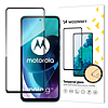 Wozinsky Tempered Glass Full Glue Super Tough képernyővédő fólia, teljesen fedett kerettel, tokbarát Motorola Moto G71 5G fekete készülékhez